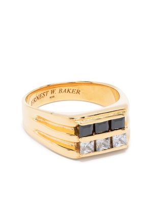 Ernest W. Baker bague 6 Stone en plaqué or