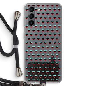 Hartjes: Samsung Galaxy S21 Transparant Hoesje met koord