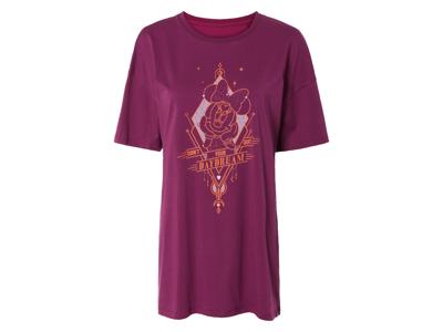 Dames bigshirt (Bordeauxrood, S (36/38))
