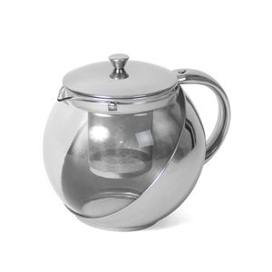 Glazen/RVS theepot 1,1 liter met filter/infuser   -