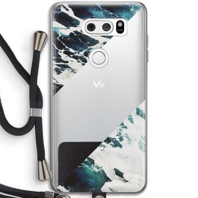 Golven: LG V30 Transparant Hoesje met koord
