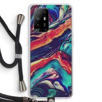 Chameleon Sun: Oppo A94 5G Transparant Hoesje met koord