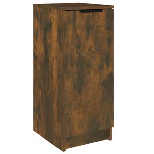 The Living Store Schoenenkast - Gerookt eiken - 30x35x70 cm - Bewerkt hout