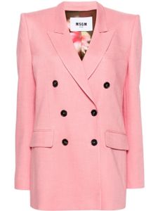 MSGM blazer à boutonnière croisée - Rose