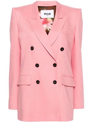 MSGM blazer à boutonnière croisée - Rose