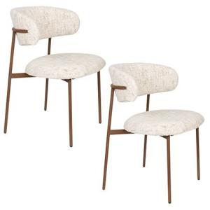 Housecraft Claes Eetkamerstoelen Off-White - Set van 2