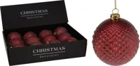KERSTBAL 8CM ROOD