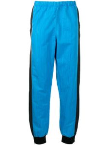 Marine Serre pantalon de jogging à effet satiné - Bleu