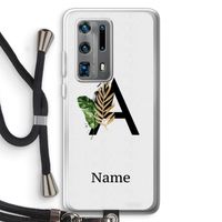 Charcoal Flora: Huawei P40 Pro Plus Transparant Hoesje met koord