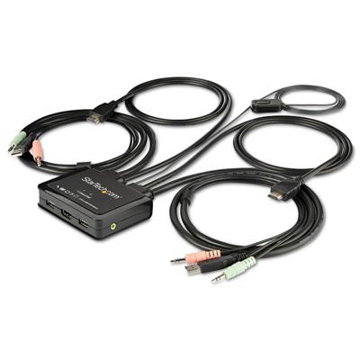 StarTech 2-poorts USB KVM switch met audio + kabels