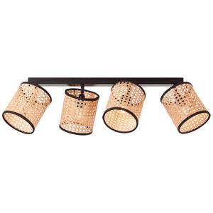 Brilliant Spots Wiley 4-lichts zwart met rotan 99487/06