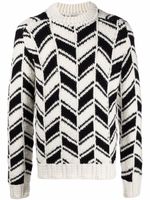 Saint Laurent pull à motif de chevrons - Tons neutres