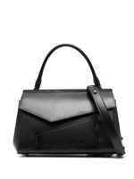 Maison Margiela sac à main Snatched en cuir - Noir