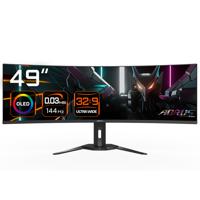 GIGABYTE AORUS CO49DQ gaming monitor 2x HDMI, Displayport, 2x USB-A, 1x USB-B, 1x USB-C, 144 Hz