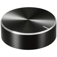 TRU COMPONENTS TC-11696516 Draaiknop Met knopmarkering Zwart (Ø x h) 40 mm x 13 mm Aluminium, Plastic 1 stuk(s) - thumbnail