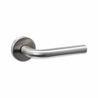 Intersteel deurkruk Luzern met rozet massief verdekt ø53x10mm met nokken - RVS Intersteel deurkruk Luzern met rozet massief verdekt ø53x10mm met nokken - RVS