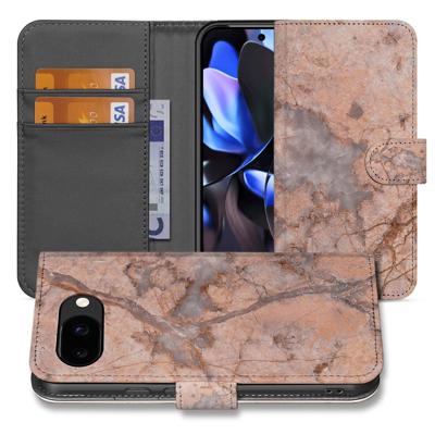 Marmer Oranje Google Pixel 9a | Bookcase Hoesje