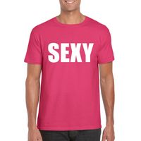 Sexy tekst t-shirt roze heren - thumbnail