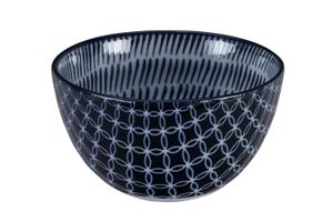 Tokyo Design Studio - Mixed Bowls - Blauw/Witte Rijstkom - 12.7 x 7cm 500ml