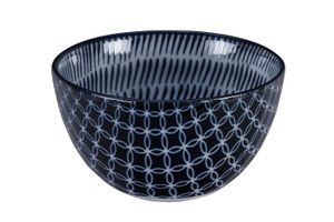 Blauw-witte keramische kom - Tokyo Design Studio - 500ml 12.7x7cm