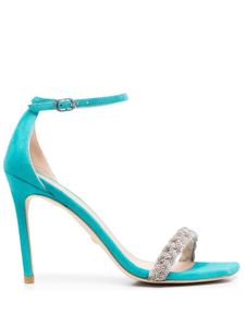 Stuart Weitzman sandales Sue 100 mm à brides tressées - Bleu