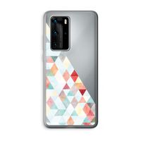 Gekleurde driehoekjes pastel: Huawei P40 Pro Transparant Hoesje