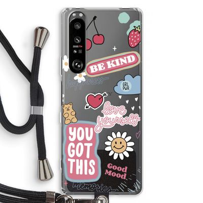 Positivity: Sony Xperia 1 III Transparant Hoesje met koord