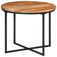 Salontafel 55x55x45 cm massief acaciahout en ijzer