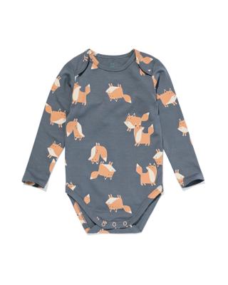 HEMA Romper Biologisch Katoen Met Stretch Vossen Antraciet (antraciet)