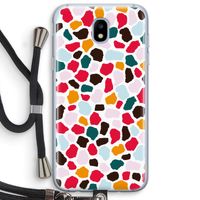 Colored Giraffe: Samsung Galaxy J5 (2017) Transparant Hoesje met koord