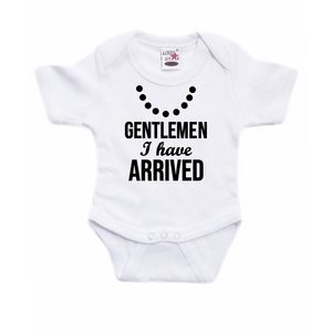 Gentlemen I have arrived cadeau baby rompertje wit meisjes