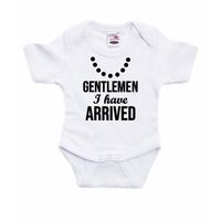 Gentlemen I have arrived cadeau baby rompertje wit meisjes