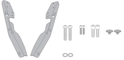 GIVI SR Topkofferhouder Monolock of Monokey, Motorspecifieke bagage, SR1166