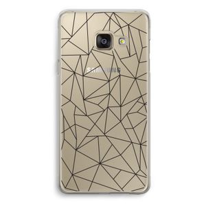 Geometrische lijnen zwart: Samsung Galaxy A3 (2016) Transparant Hoesje