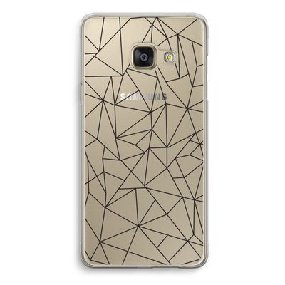 Geometrische lijnen zwart: Samsung Galaxy A3 (2016) Transparant Hoesje