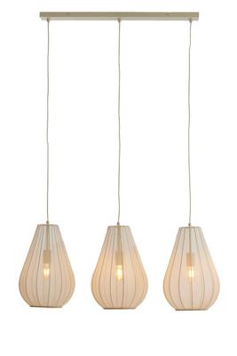 Light & Living Japandi hanglampItela 3-lichts crème 80cm - 2977227
