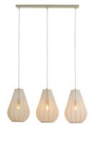 Light & Living Japandi hanglampItela 3-lichts crème 80cm - 2977227