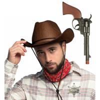 Western cowboy verkleed set - 4-delig - sherriff - wilde westen - volwassenen