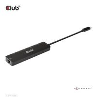 CLUB3D USB Gen1 Type-C, 6-in-1 Hub with HDMI 8K30Hz, 2xUSB Type-A, RJ45 and 2xUSB Type-C, Data and PD charging 100 watt - thumbnail