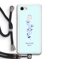 Bloom with grace: Pixel 3 Transparant Hoesje met koord