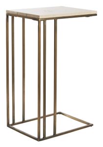 Light & Living Laptoptafel 'Roshan' Travertin, kleur Zand/Antiek Brons
