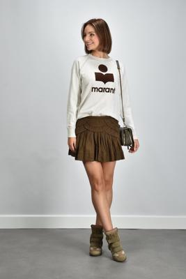 Marant Etoile trui Millyny SW0160FA-A1M07E ecru/brown