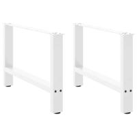 Salontafelpoten 2 st 70x(42-43) cm staal wit