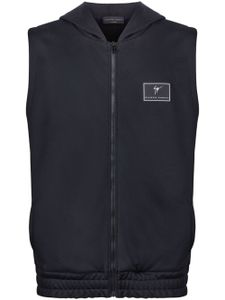 Giuseppe Zanotti gilet zippé à capuche - Noir