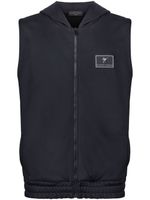 Giuseppe Zanotti gilet zippé à capuche - Noir