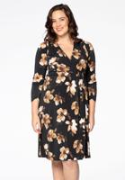 Yoek Jurk met overslag ROSE | Zwart | Maat 42/44