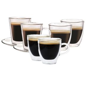 Maxxo - Fijnproevers koffieglazen, Set van 6 glazen - Maxxo