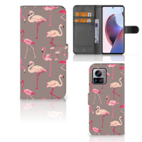 Motorola Edge 30 Ultra Telefoonhoesje met Pasjes Flamingo