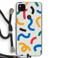 Illustratieve pop 2: Pixel 4a 5G Transparant Hoesje met koord Illustratieve pop 2: Pixel 4a 5G Transparant Hoesje met koord