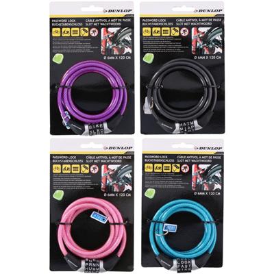Dunlop wachtwoord fietsslot 6mm 120cm
